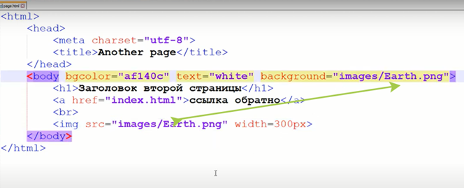 цвет текста в html