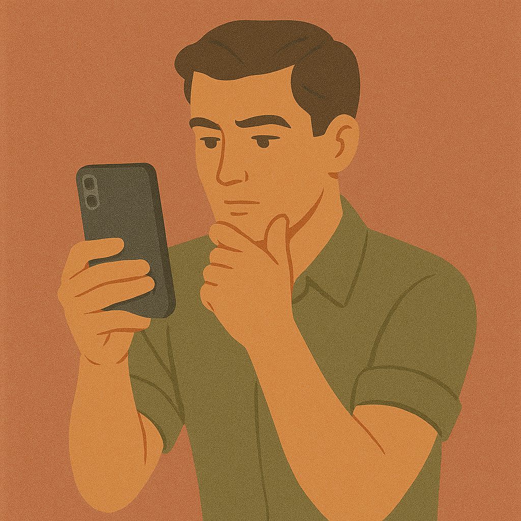 человек делает качественные фото на смартфон при дневном свете