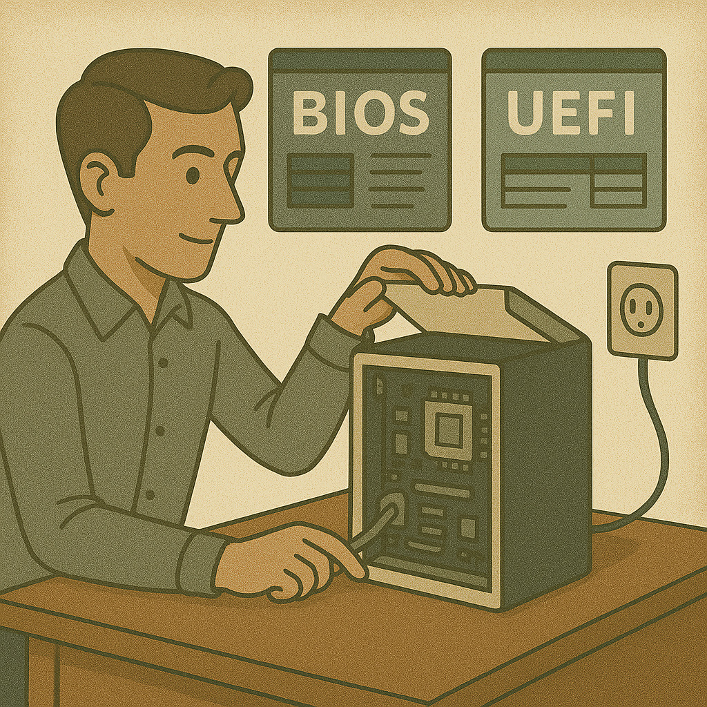 экран настроек UEFI на современном компьютере