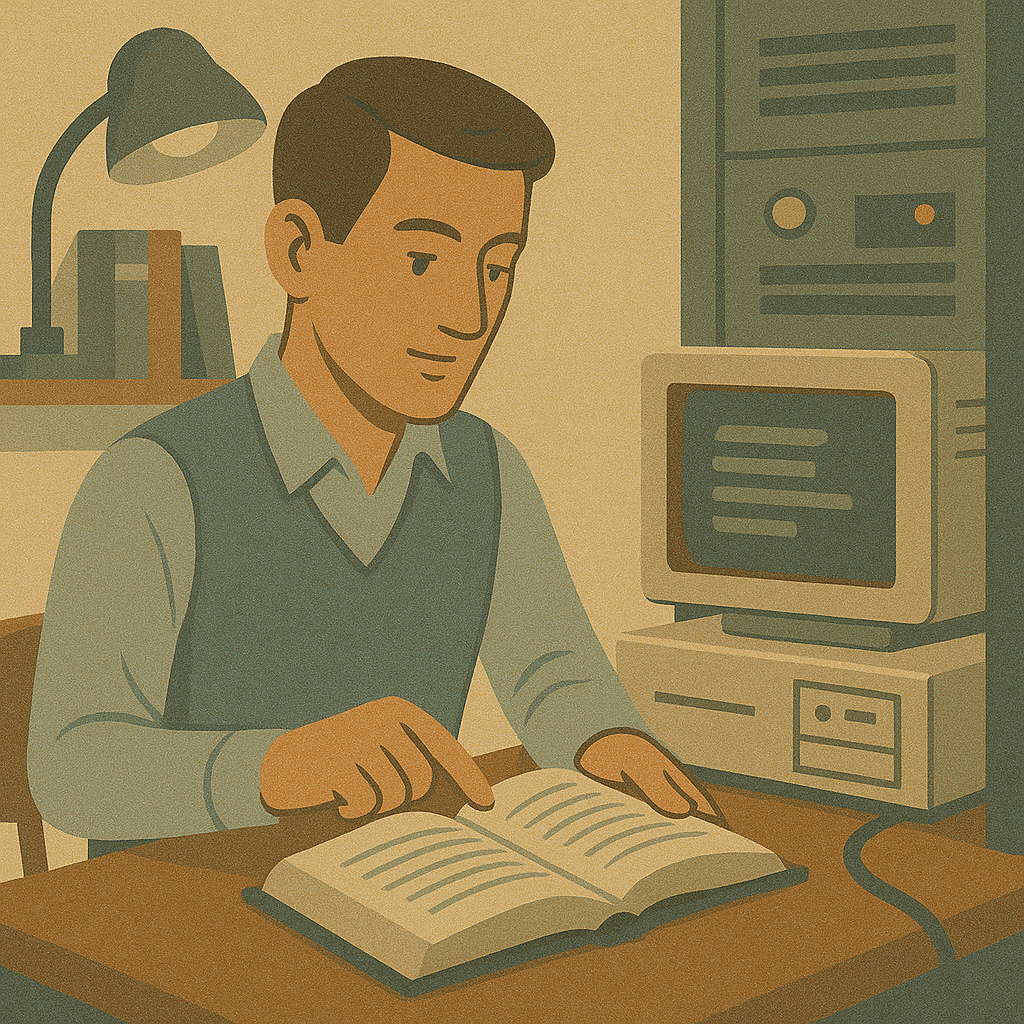 системный администратор проверяет серверы утром