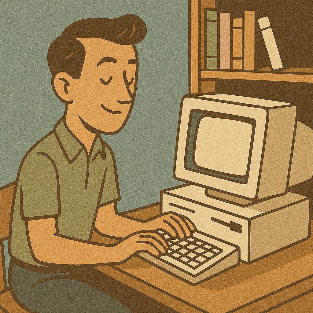 Системный администратор за компьютером на рабочем месте