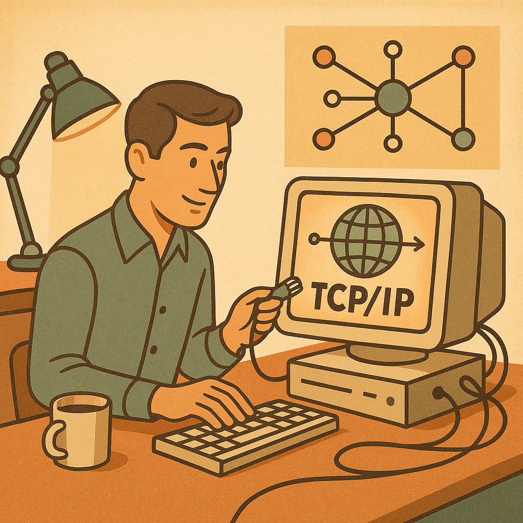 системный администратор анализирует работу сети по протоколу TCP/IP