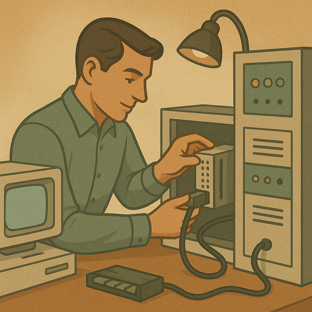 системный администратор проверяет безопасность корпоративной сети