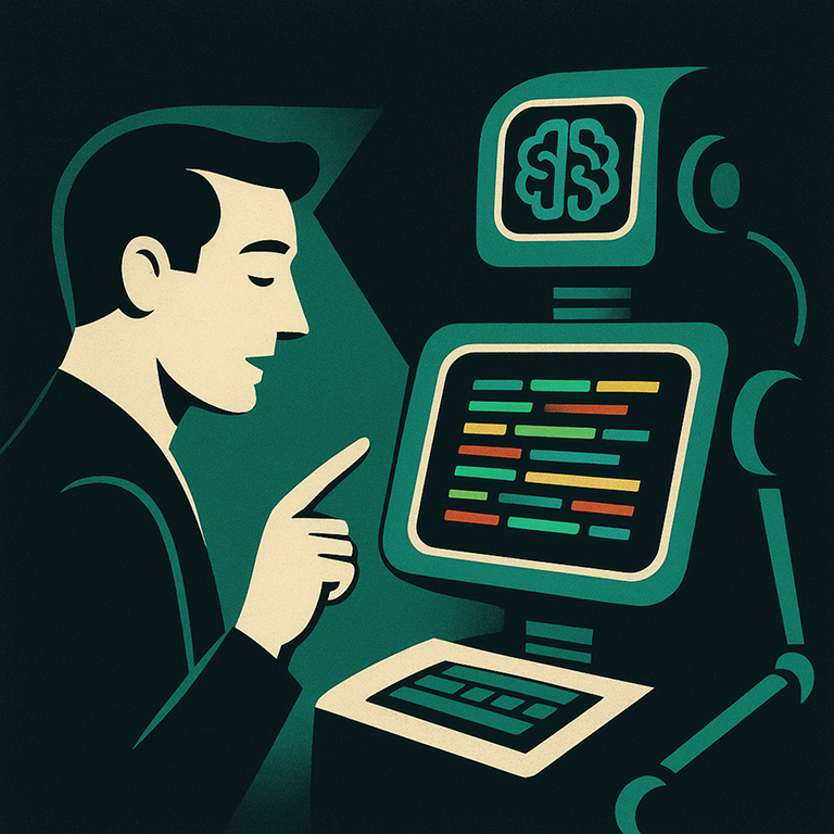 человек пишет статьи с ChatGPT, нейросеть помогает в работе