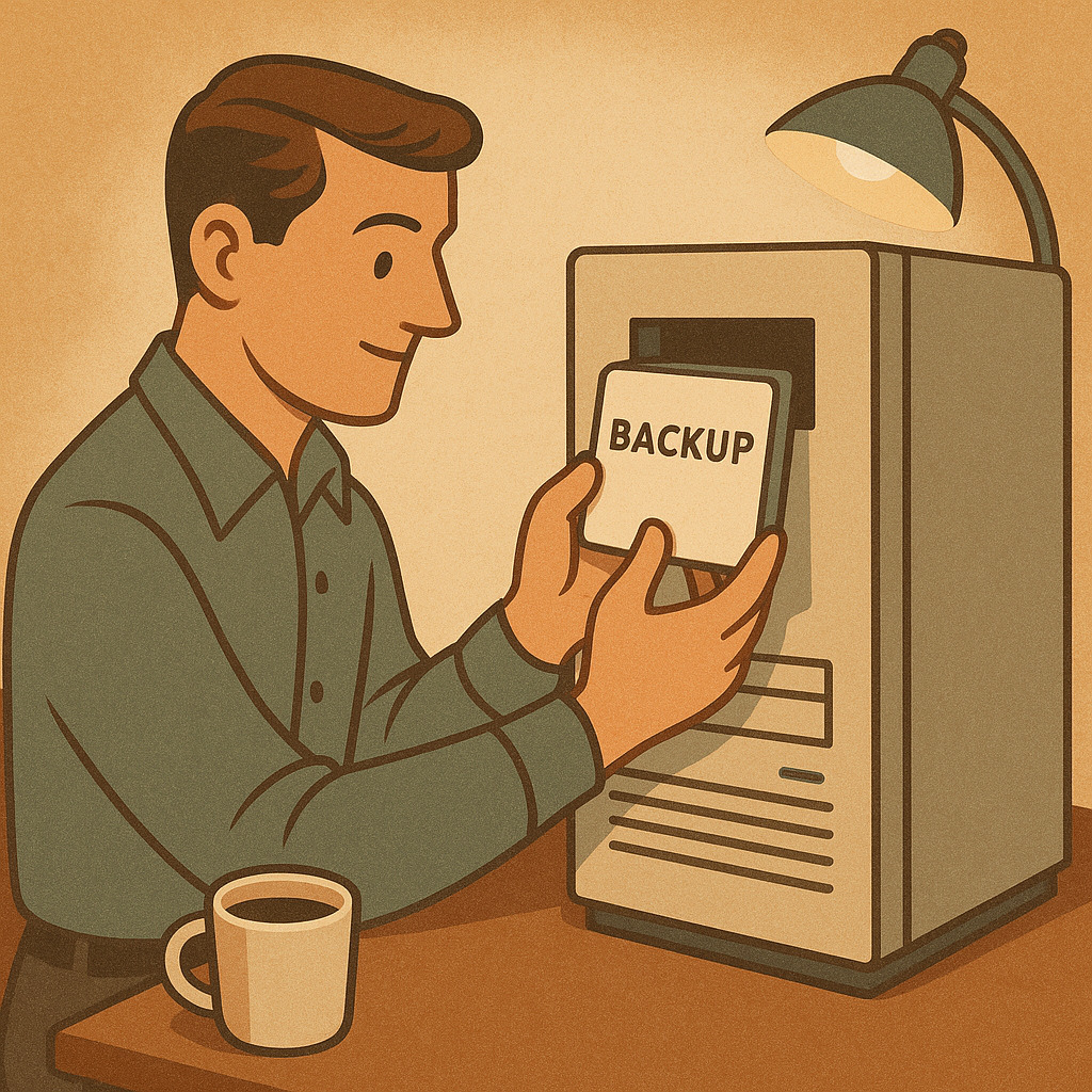 системный администратор проверяет сервер и сетевое оборудование в офисе