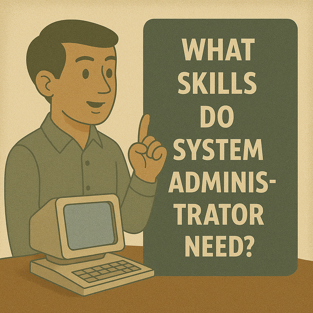 системный администратор за рабочим местом анализирует логи и настраивает сервер