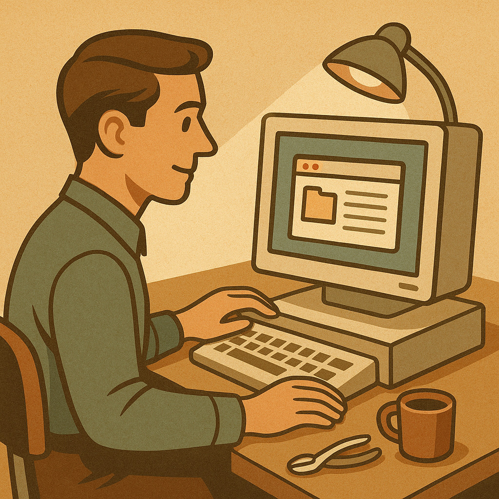 системный администратор настраивает сервер Windows Server в офисе