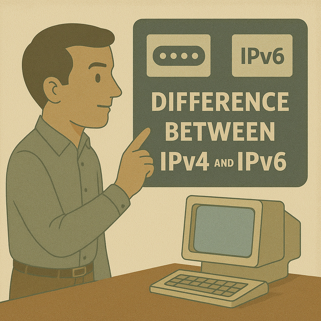 сравнительная схема IPv4 и IPv6 с примерами адресов