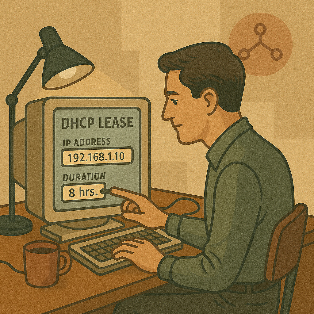 системный администратор исправляет ошибки в серверной и объясняет пользователю причины сбоя