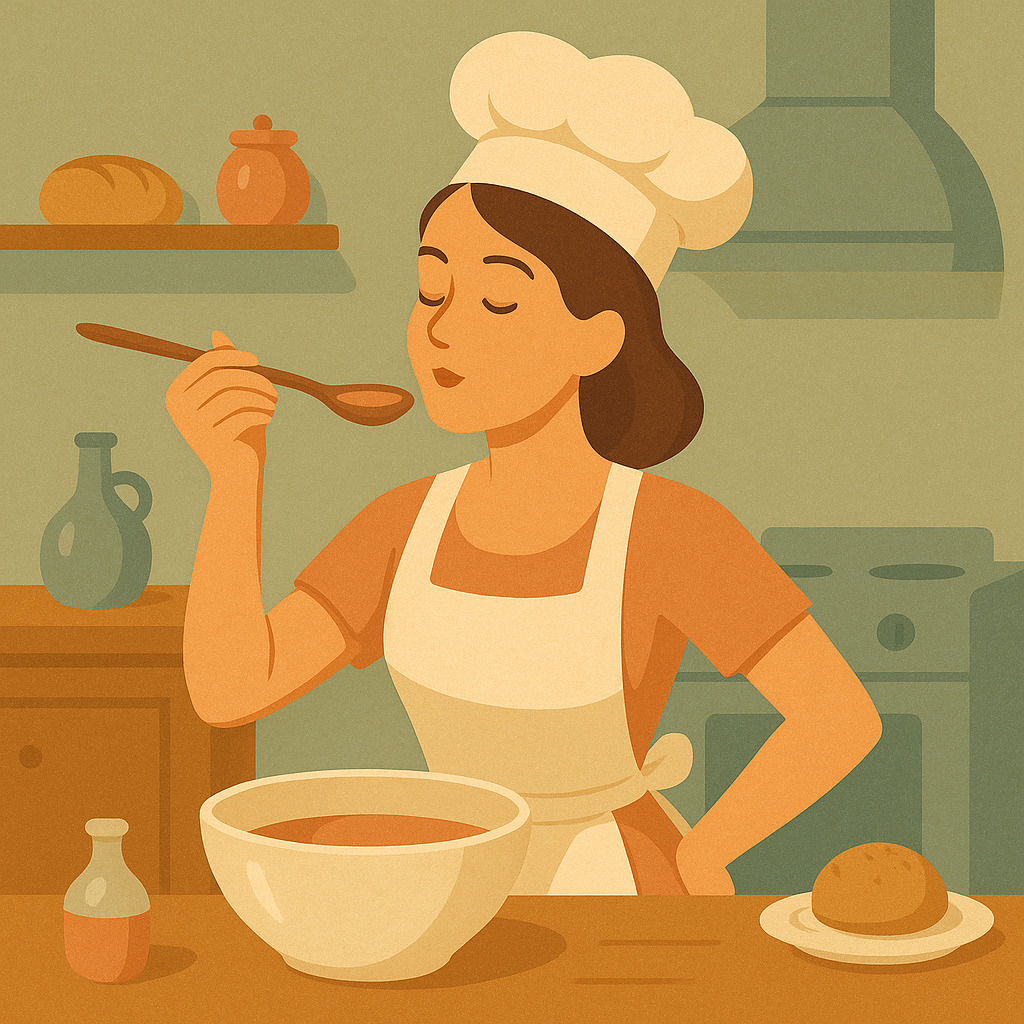 повар на профессиональной кухне работает чисто и сосредоточенно, демонстрируя мастерство