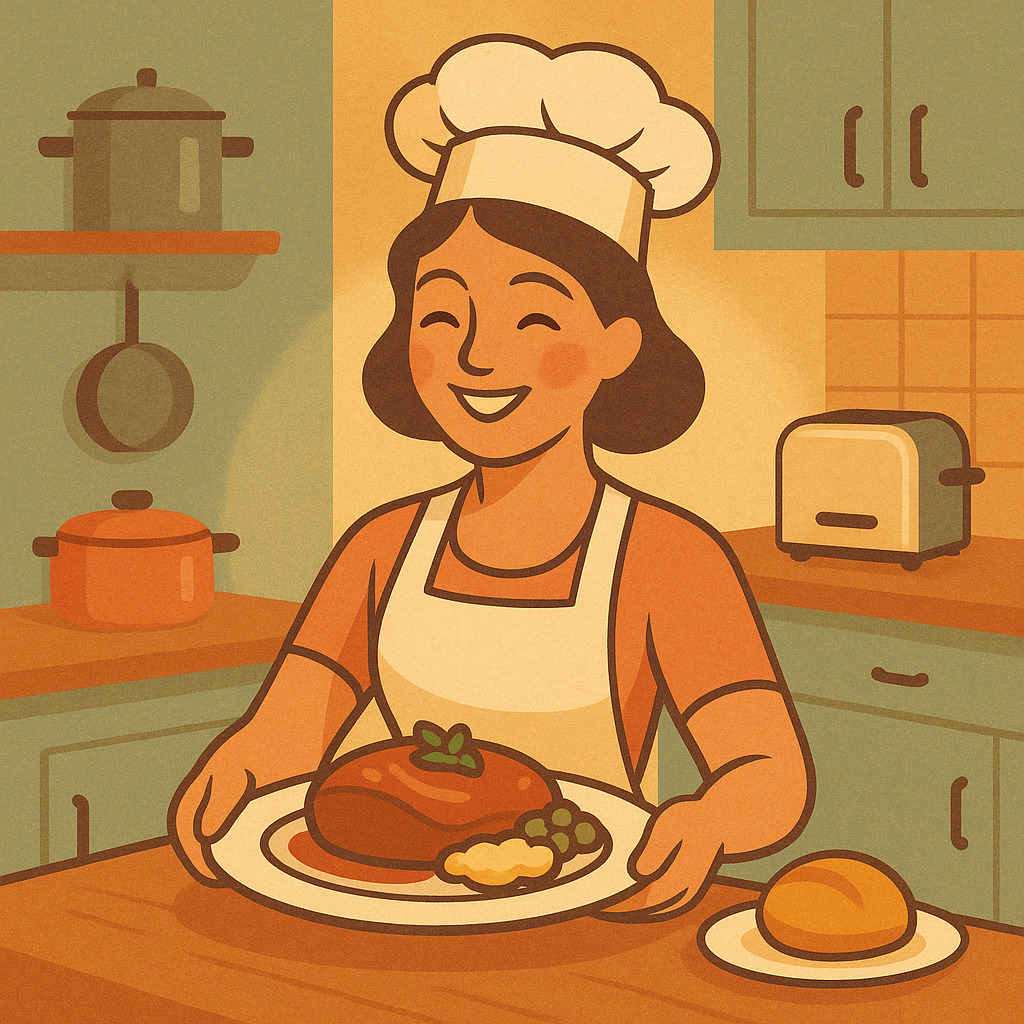 повар готовит блюдо без рецепта, полагаясь на вкус и интуицию