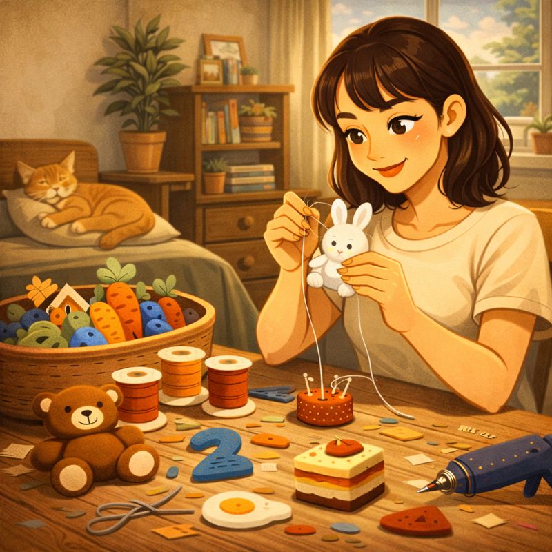 Как сочетать цвета для фетровых игрушек из фетра