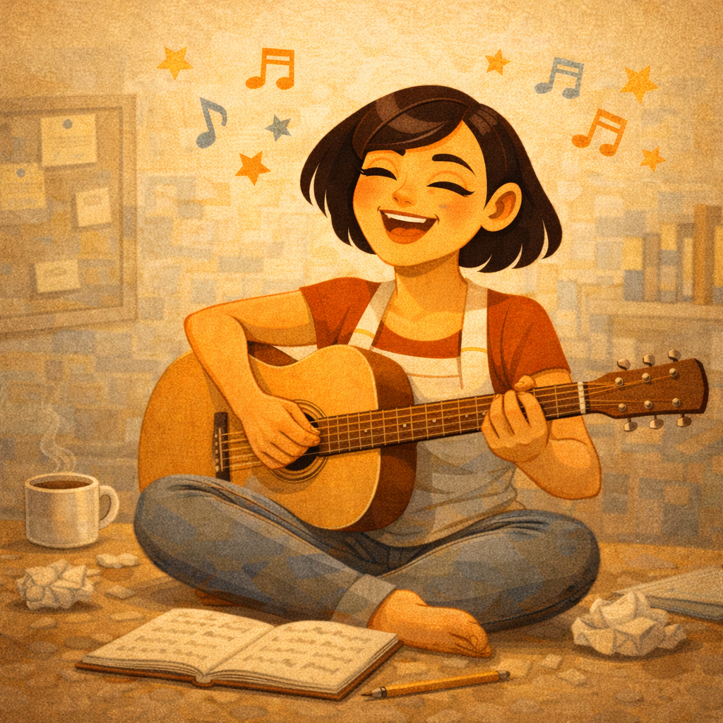 как написать песню с нуля, если никогда не писал — блокнот с черновиком и наушники