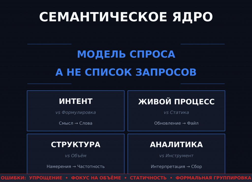 Анализ и структурирование семантического ядра сайта