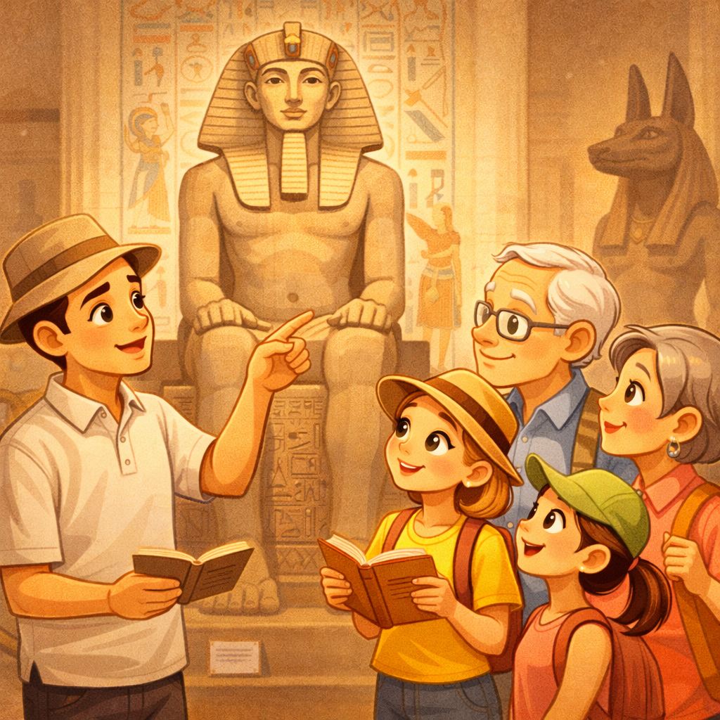 посетитель музея смотрит на картину и отмечает композицию и свет в заметках