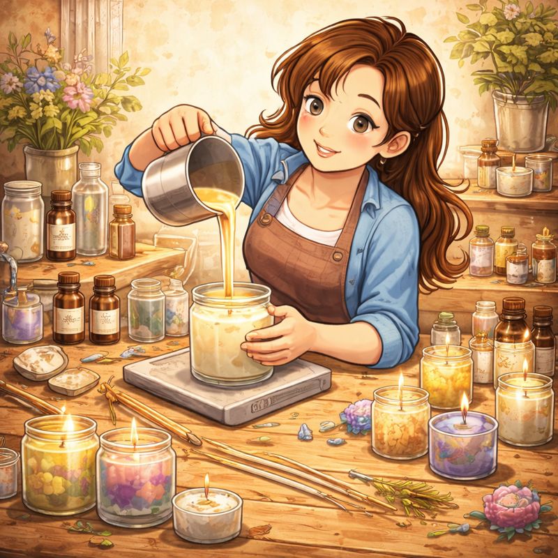 Сравнение трёх типов воска для свечей: соевый, пчелиный и парафиновый