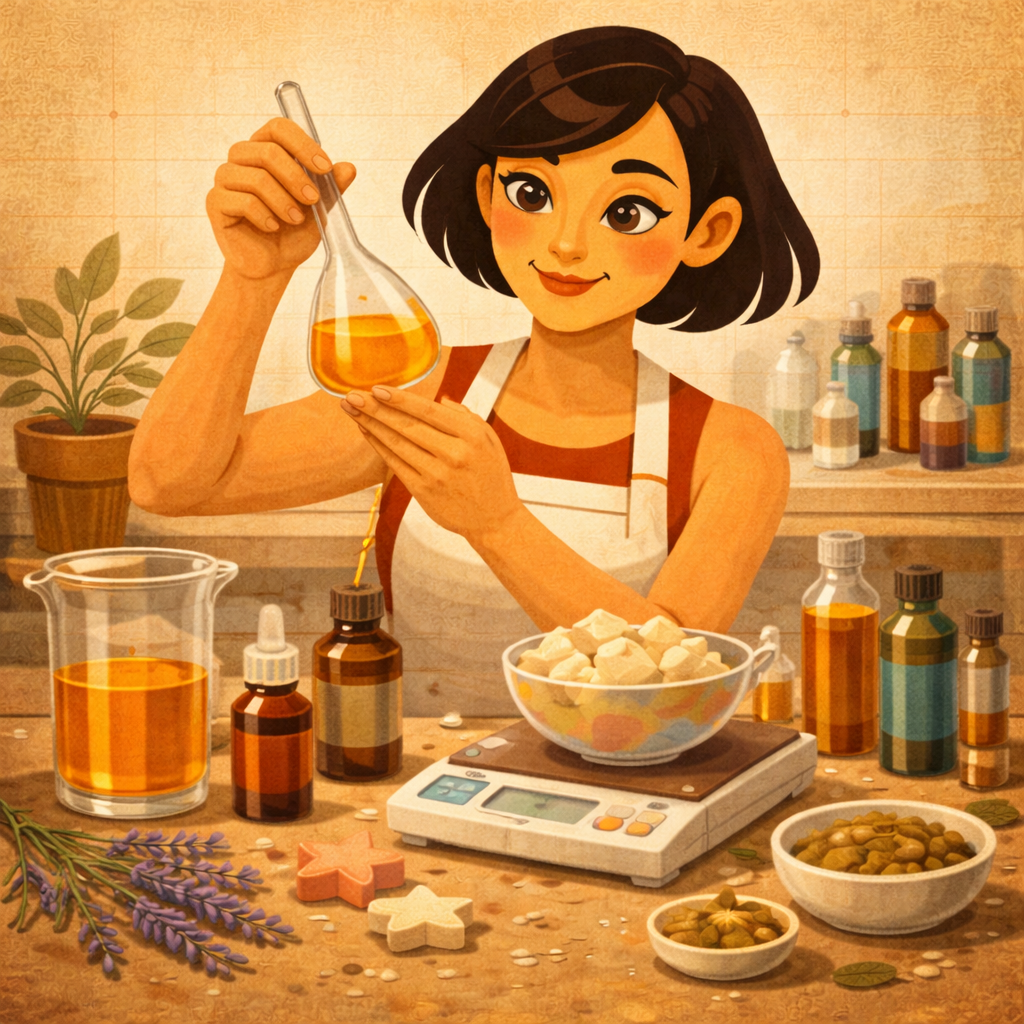 варианты дизайна мыла в единой цветовой палитре и повторяющейся форме