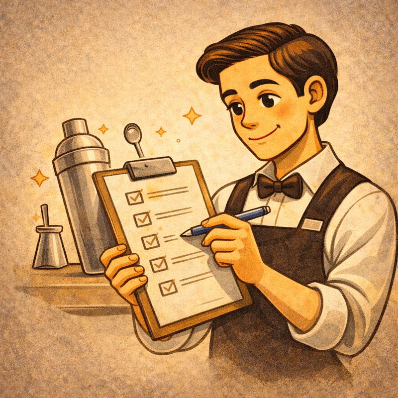 Бармен работает за стойкой, обслуживая клиентов быстро и качественно