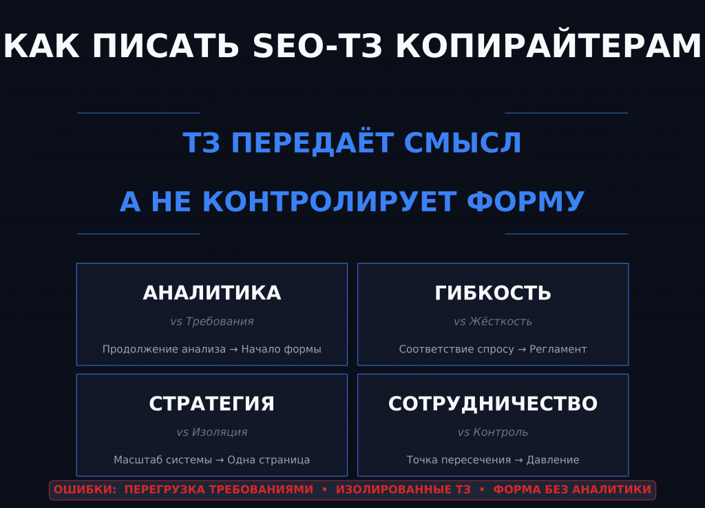 Аналитическая подготовка SEO технического задания для сайта