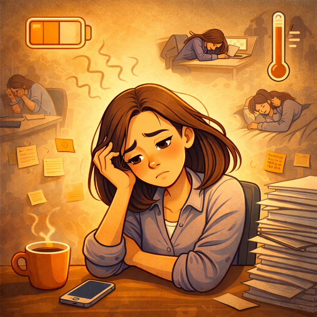 Два человека разговаривают: один уверенно указывает, второй выглядит растерянным и сомневающимся, на фоне символические размытые часы как метафора подмены памяти.