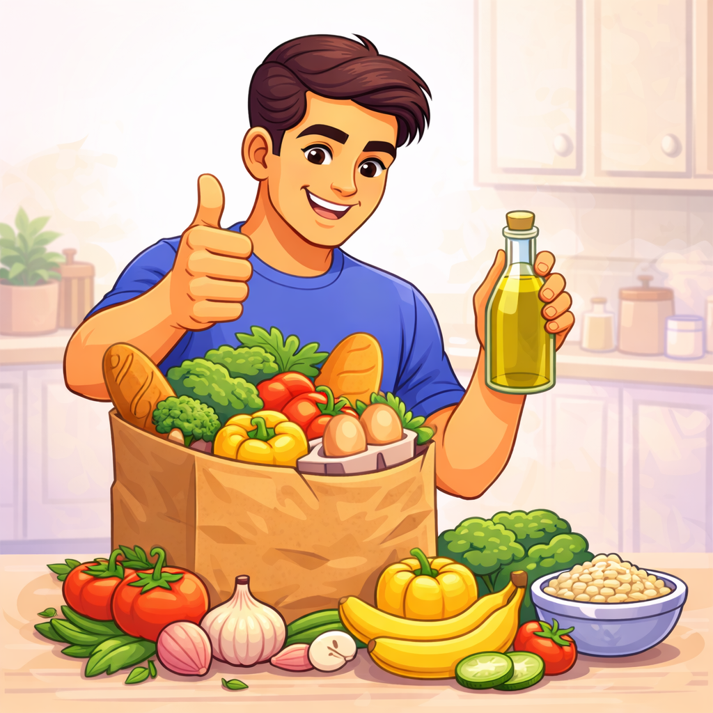 Аккуратно сервированная тарелка с главным элементом в центре, гарниром сбоку и небольшим цветовым акцентом, чистый край и минималистичная подача на светлом столе.