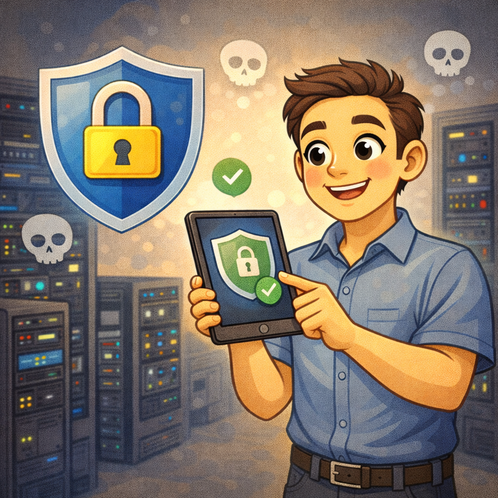 Сисадмин смотрит на схему сети и индикаторы роутера, на мониторе — график задержек и потерь пакетов, символизирующий проблему с интернетом.