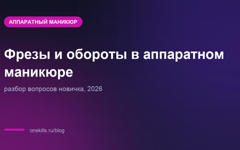 Обложка: фрезы и обороты в аппаратном маникюре, разбор для новичка