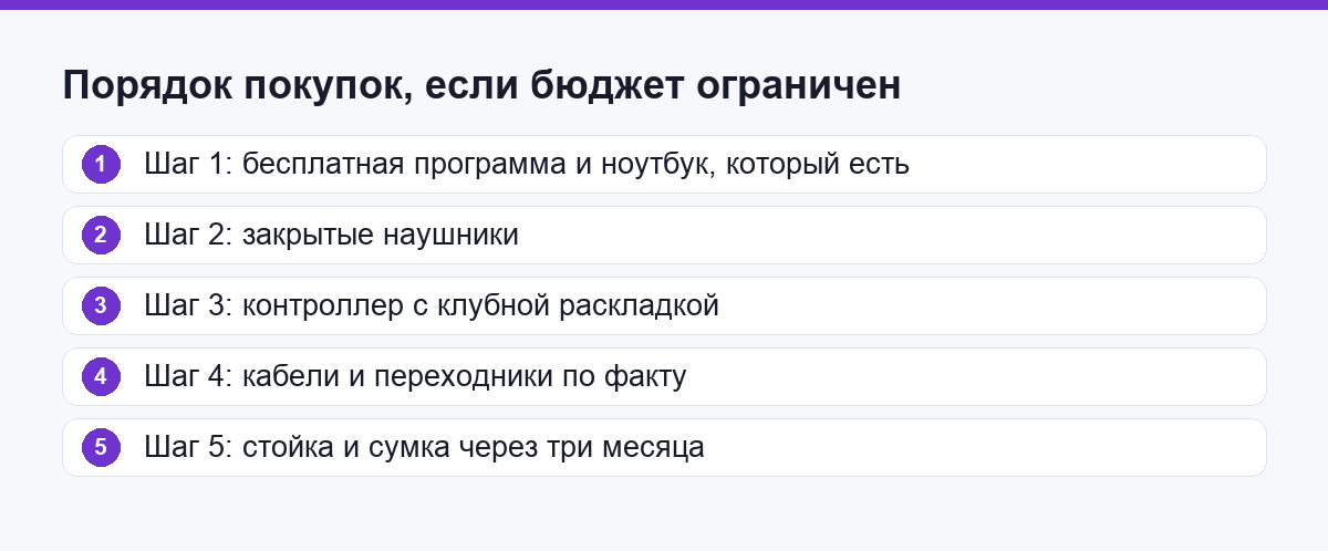 Порядок покупок, если бюджет ограничен