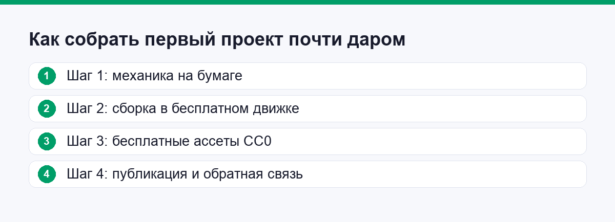 Как собрать первый проект почти без затрат