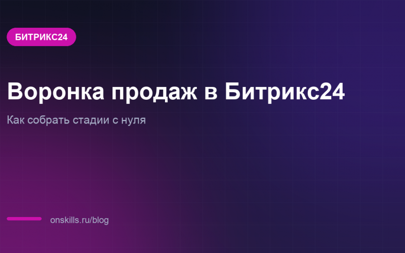 Обложка статьи о настройке воронки продаж в Битрикс24
