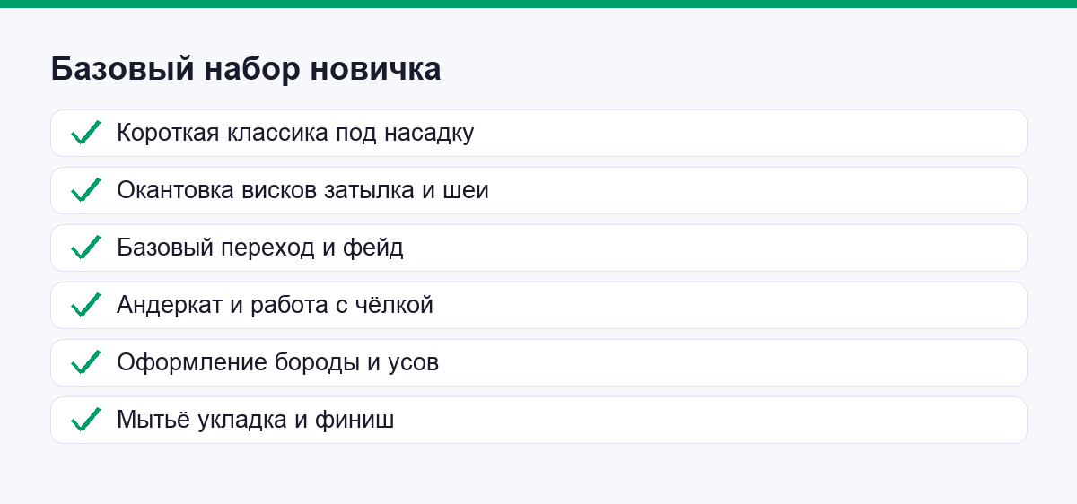Чек-лист базового набора мужского мастера: шесть первых навыков