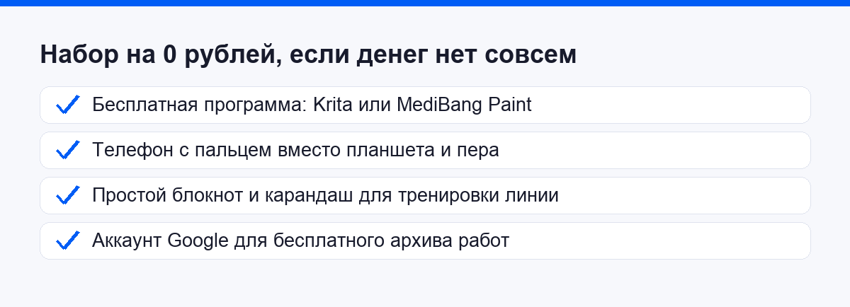 Набор для рисования аниме на 0 рублей, если денег нет совсем