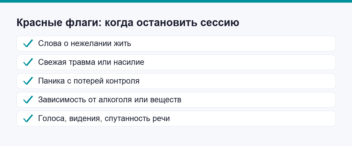Чек-лист красных флагов, при которых сессию с картами останавливают