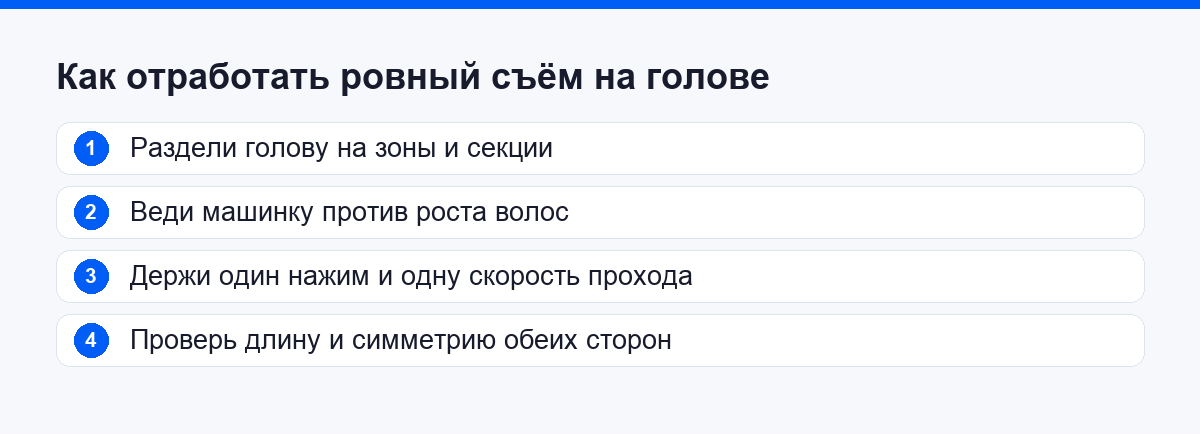 Как отработать ровный съём на учебной голове: порядок действий