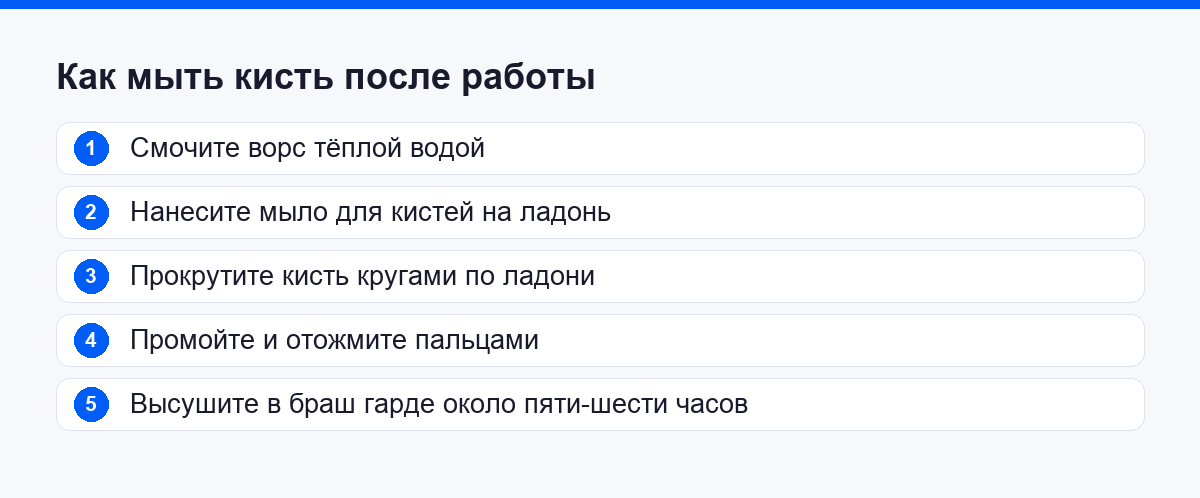 Как правильно мыть кисть для макияжа после работы