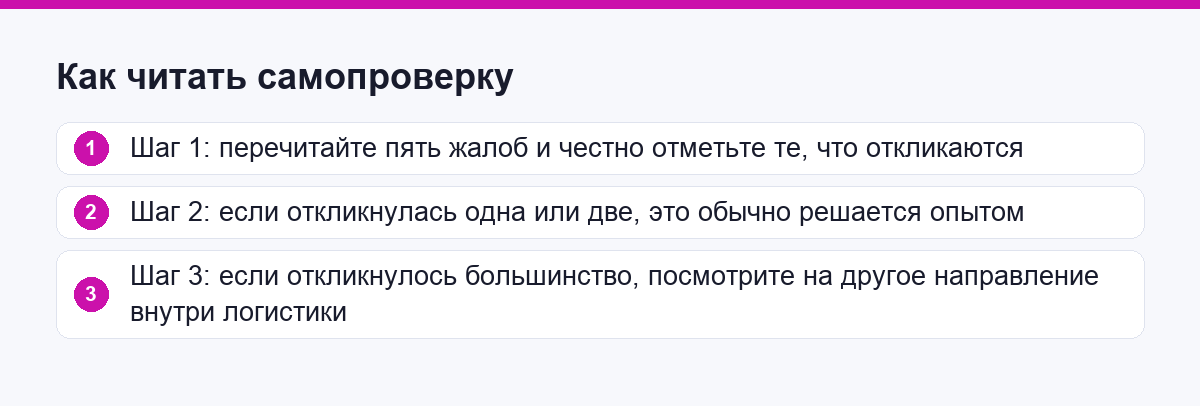 Как читать самопроверку по шагам