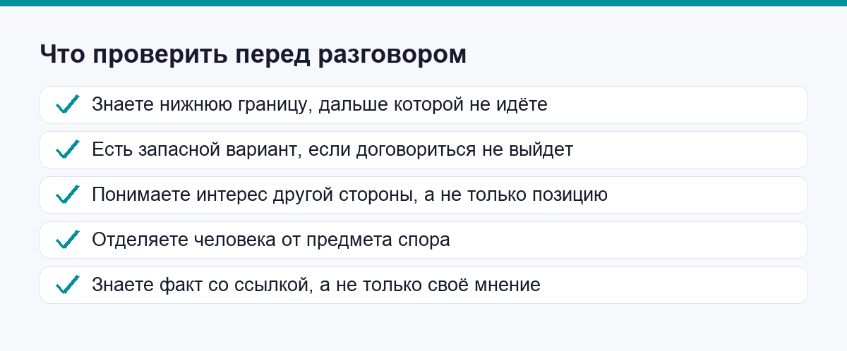 Что проверить перед разговором