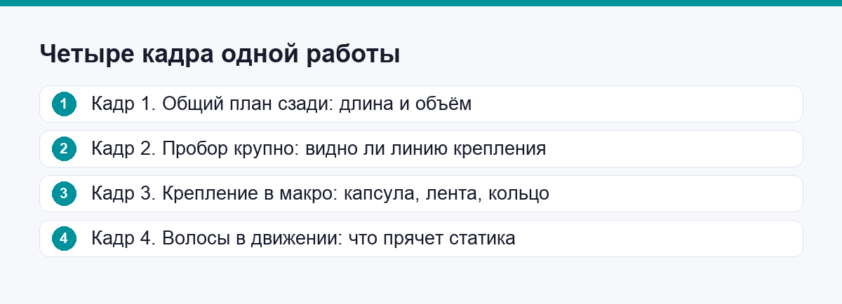 Четыре кадра одной работы на модели