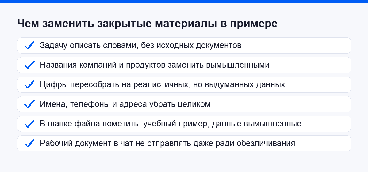 Чем заменить закрытые материалы в примере для портфолио
