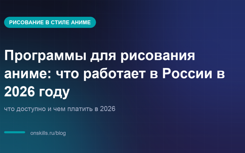Обложка статьи: Программы для рисования аниме: что работает в России в 2026 году