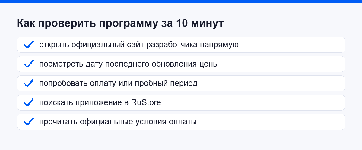 Пять пунктов, как проверить программу перед покупкой