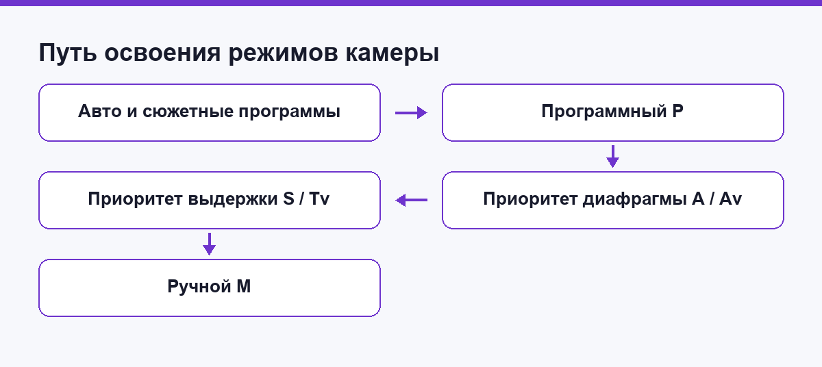 Путь освоения режимов камеры от авто до ручного