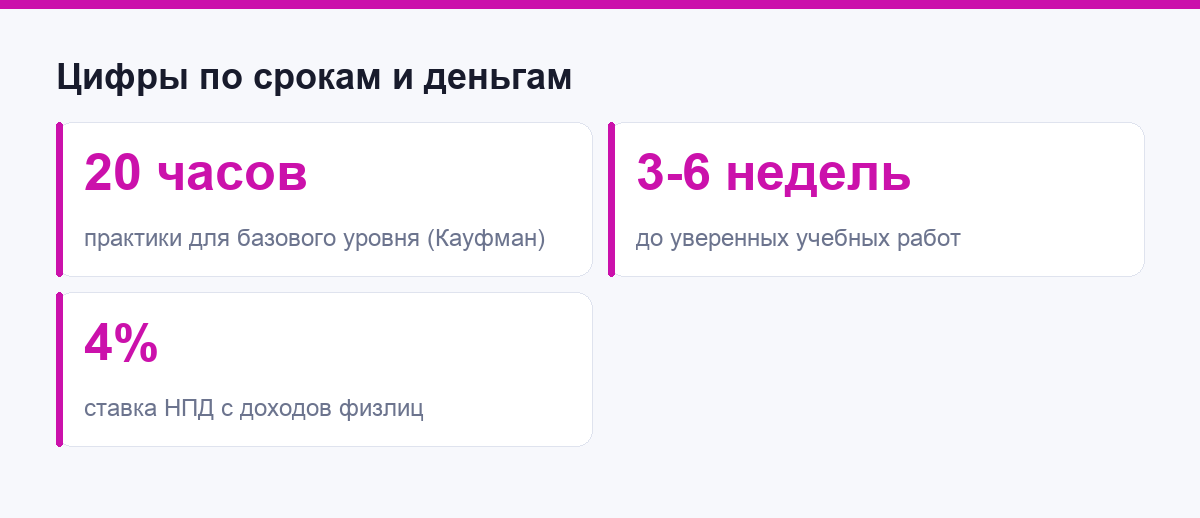 Цифры по срокам и деньгам