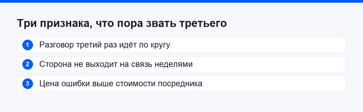 Три признака, что пора звать третьего в разговор